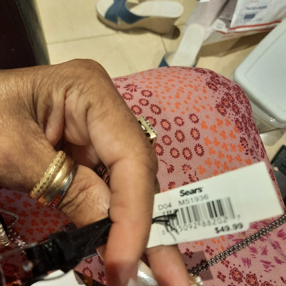 NWT AUTHENTIC GENUINE STAINLESS STEEL JESSICA SIMPSON GENUINE LEATHER TANK WATCH - Picture 4 of 7